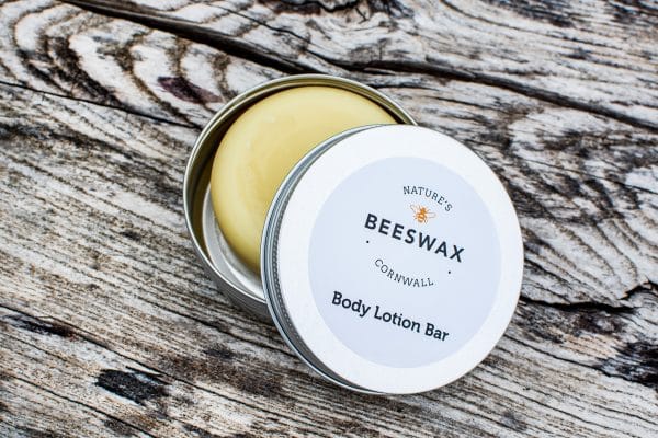 image of beeswax body lotion bar