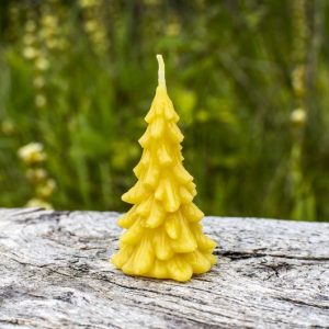 image of beeswax candle christmas tree