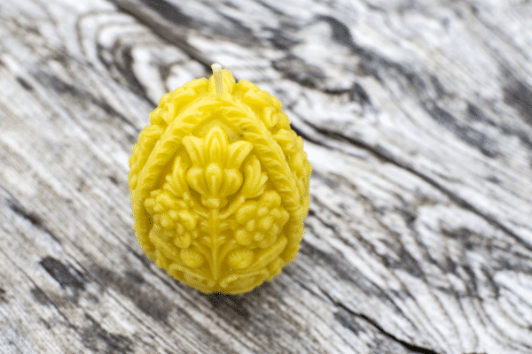image of beeswax candle egg decorative