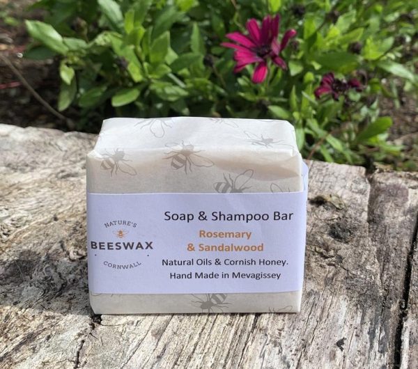 image of beeswax soap shampoo bar rosemary
